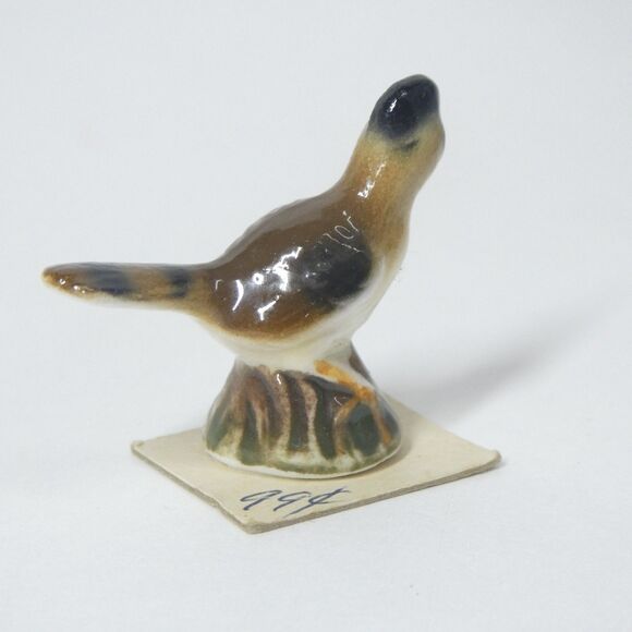 Tiny Porcelain Bird Figurine Vintage MCM Miniature Bone China - Picture 3 of 6